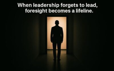 When leadership forgets to lead, foresight becomes a lifeline