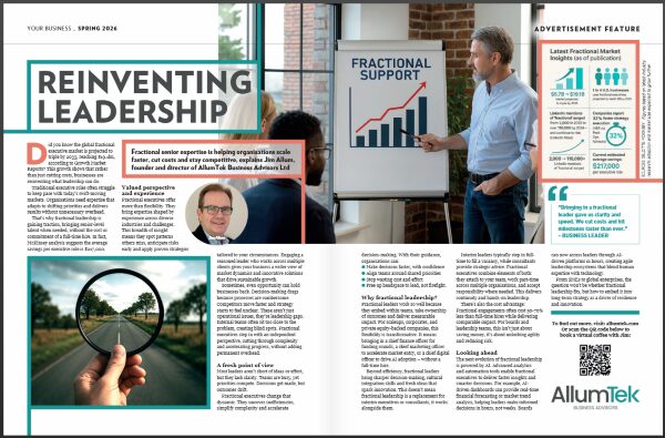AllumTek appears in Your Business Magazine – April Edition